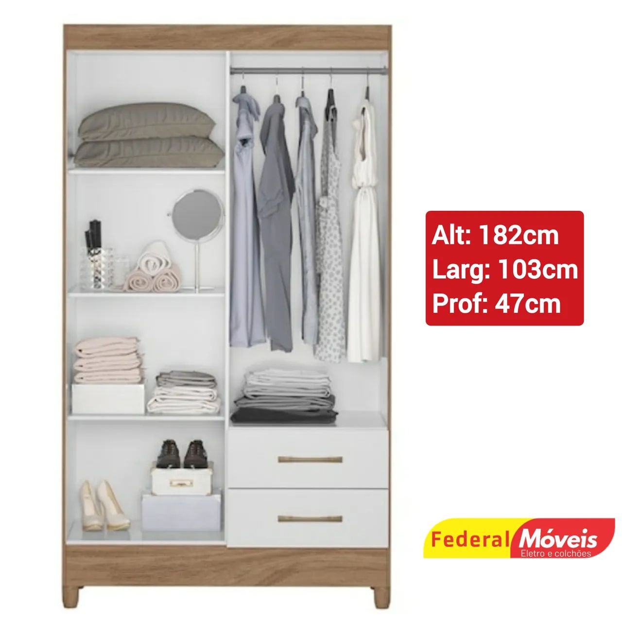 Guarda Roupa com 4 Portas Temos Outras Cores  - Foto 2