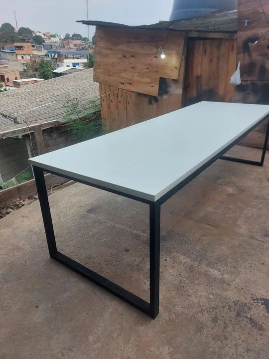 Mesa de Jantar Moderna com Tampo Branco - Foto 3