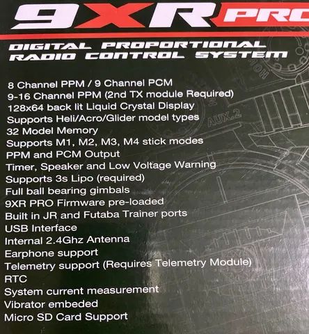 Rádio Controle TURNIGY 9XR PRO novo na caixa !! - Foto 3