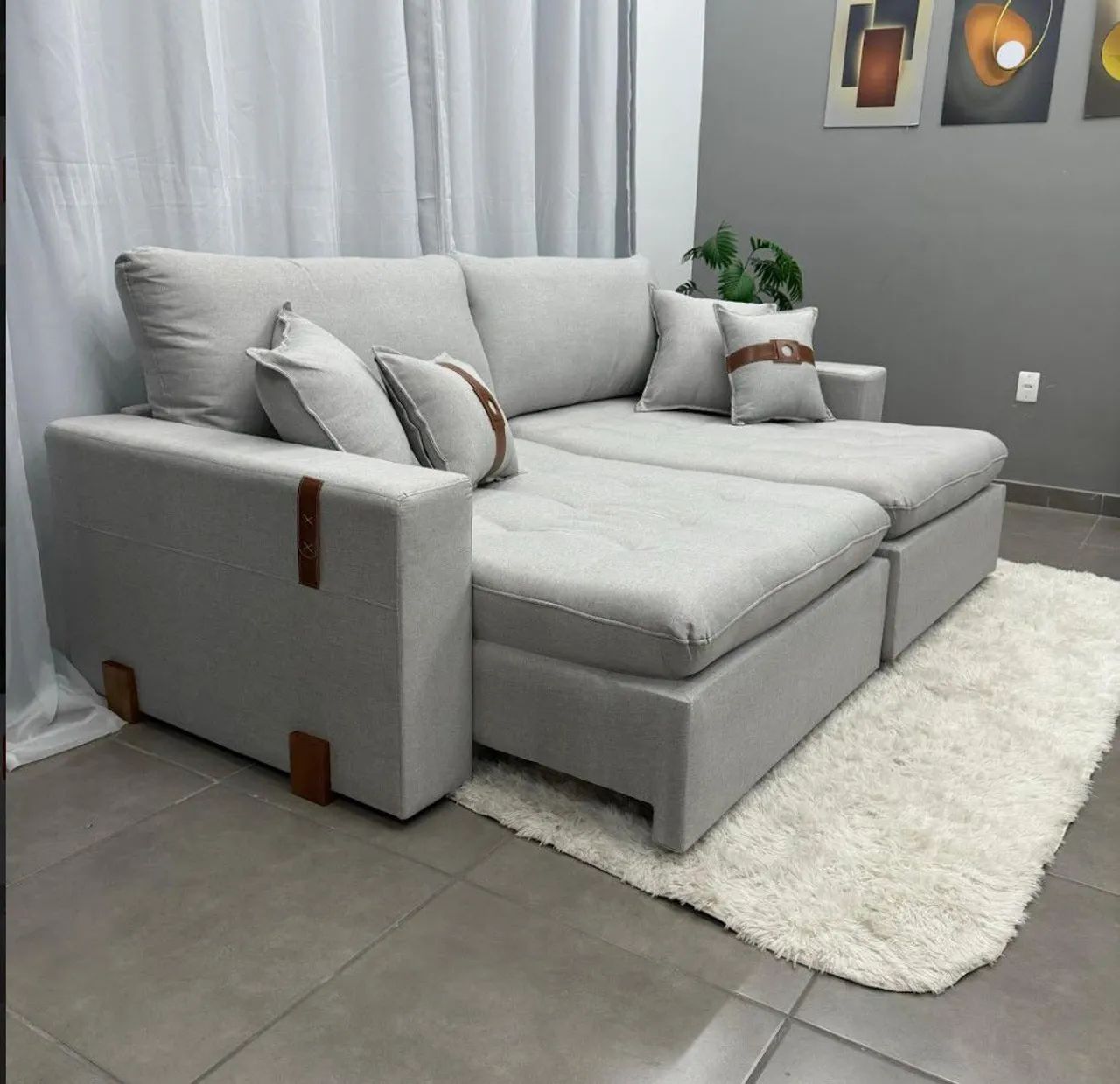 Sofá Cama Retrátil Zeus ,2,40 cm  - Foto 2