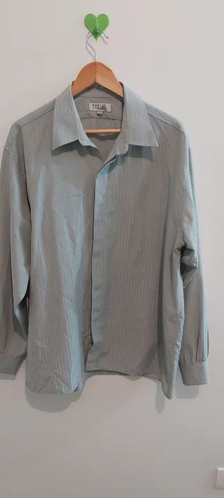 Camisa Social Manga Longa verde claro