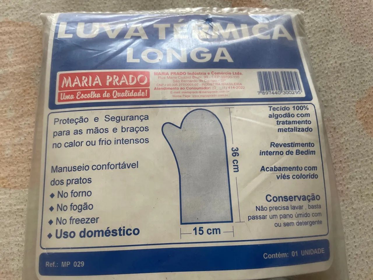 Luva térmica longa 50cm silicone profissional forno fogão churrasqueira