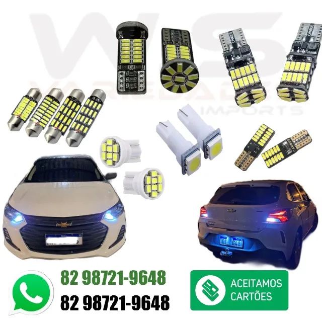 lâmpadas pingos e torpedos placa ré etc.. para carros leds - Foto 2