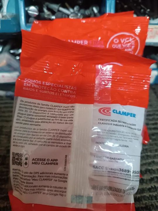 Dispositivo de proteção contra raios e surtos elétricos - Clamper Front V 275V 45KA - Foto 3