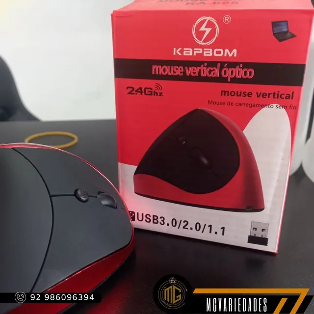 Mouse Vertical Ergonomico Sem Fio Com Garantia