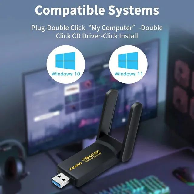ADAPTADOR WIFI 6 DUAL BAND 2G E 5Ghz, USB 3.0 PARA PC E NOTEBOOK  - Foto 3
