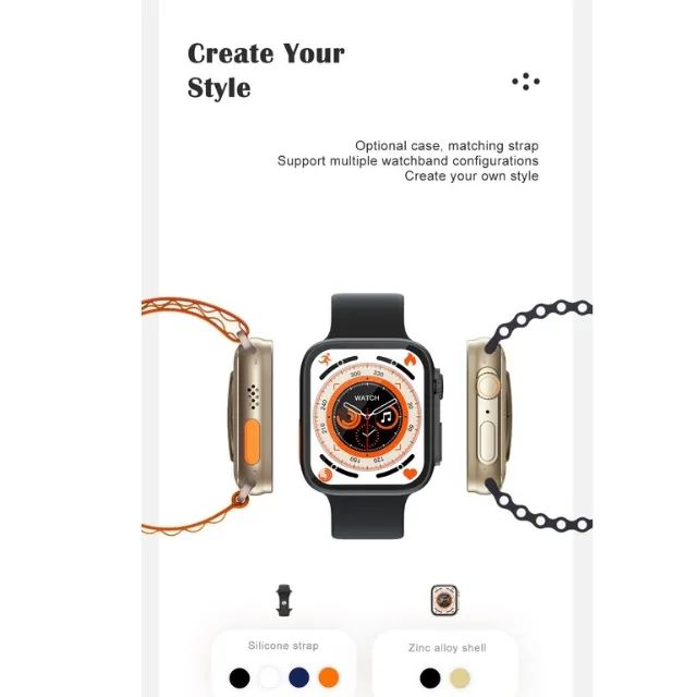Relógio Smartwatch Iwo 8 Ultra Branco NOVO - Foto 3