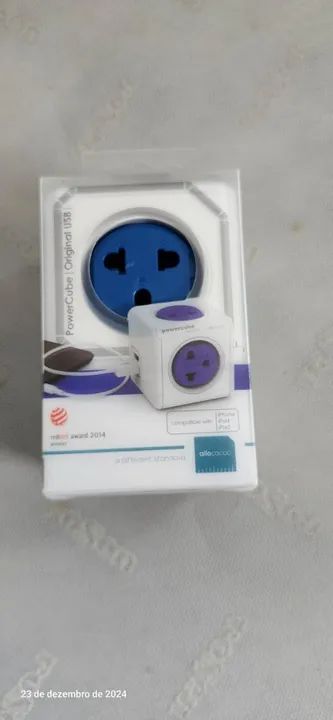 Power Cube ORIGINAL com duas saidas USB, padrao tomada americana