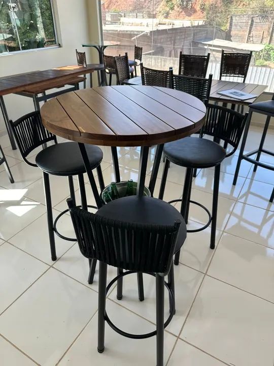 Mesa Bistrô Ripado com 3 Banquetas Nanda tt43 - Foto 2