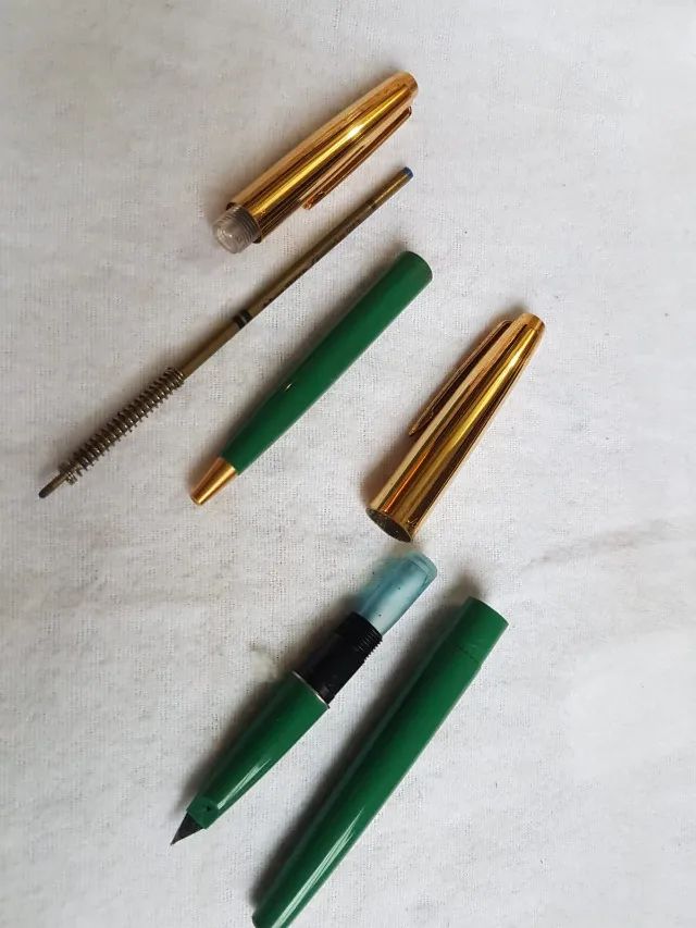 Johann Faber 66 Luxo - Jogo Tinteiro + Esferográfica - Vintage - Foto 3