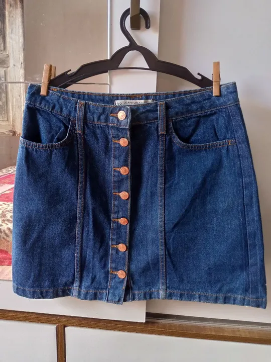 Saia Jeans Botões