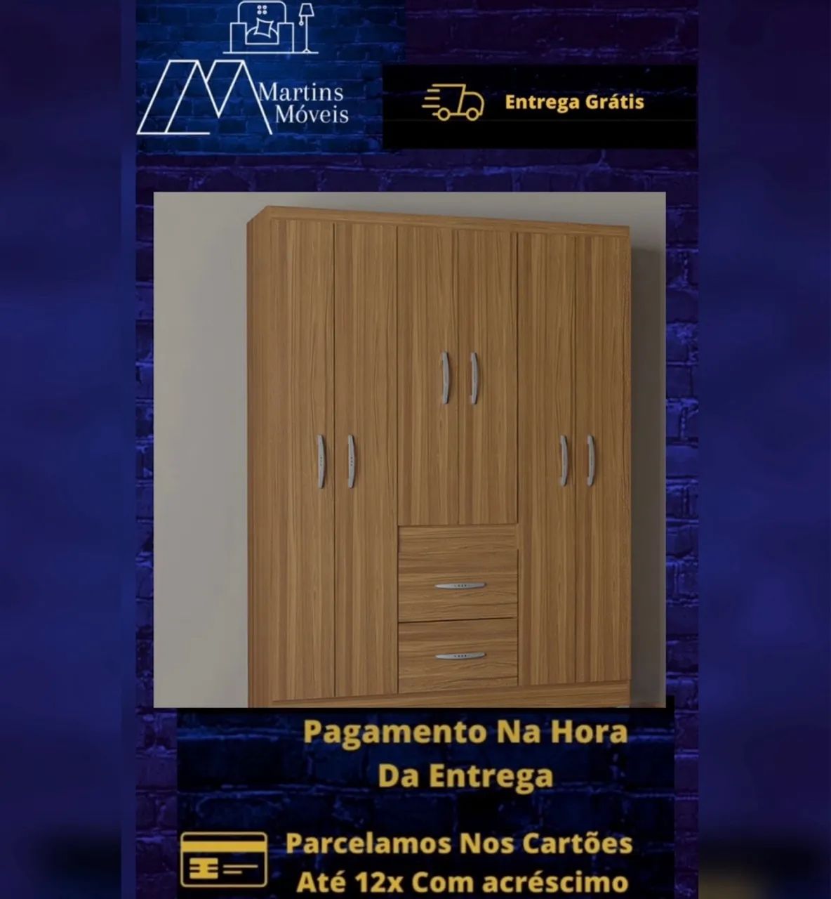 GRANDE PROMOÇÃO*GUARDA ROUPA 6 PORTAS ENTREGA GRÁTIS ACEITA CARTÃO  - Foto 5