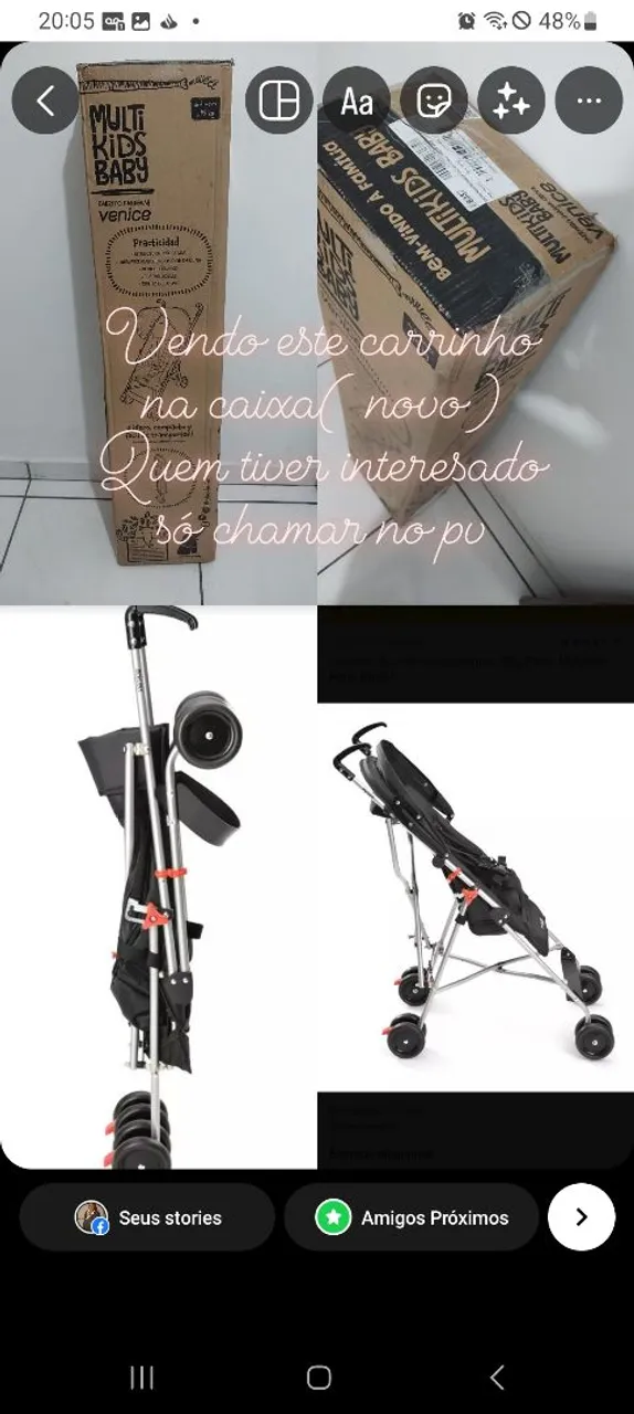 Carrinho de Bebê Multikids Baby Venice