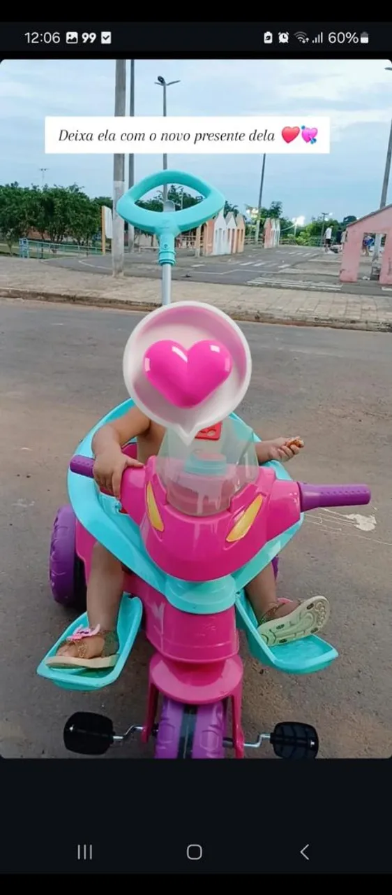 Triciclo Infantil Rosa e Azul