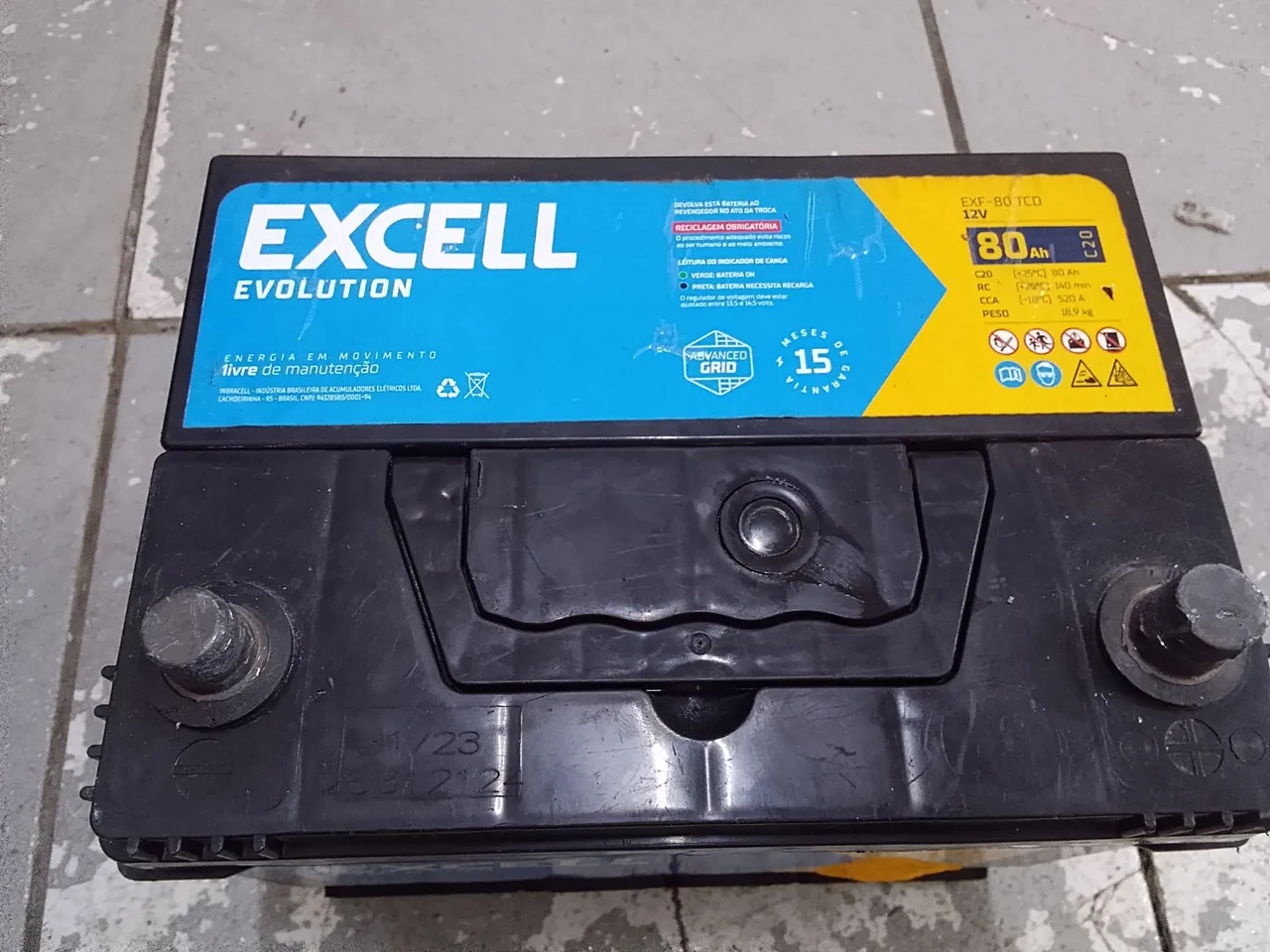 Bateria Excell Evolution 80Ah
