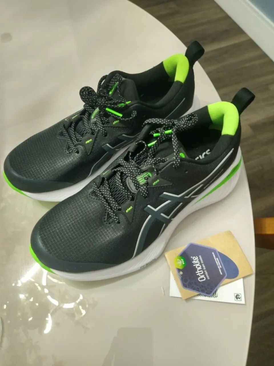 Tênis Asics gel cumulus 25 - lite-show - preto e verde - preto+verde - Foto 3