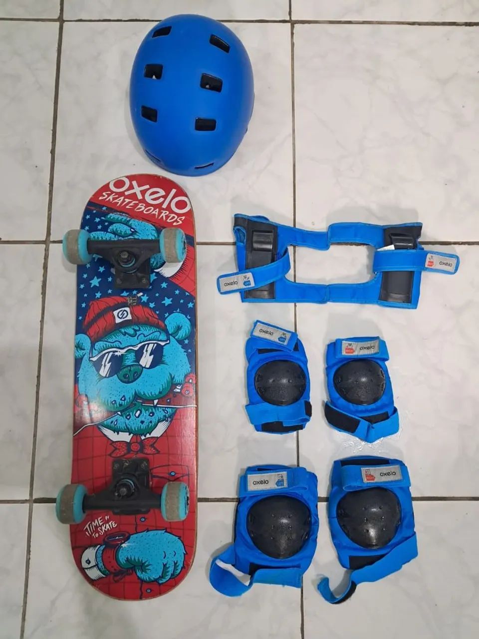 Skate Oxelo e Equipamentos de Proteção