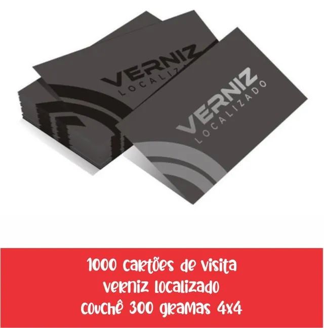 cartão com verniz localizado 