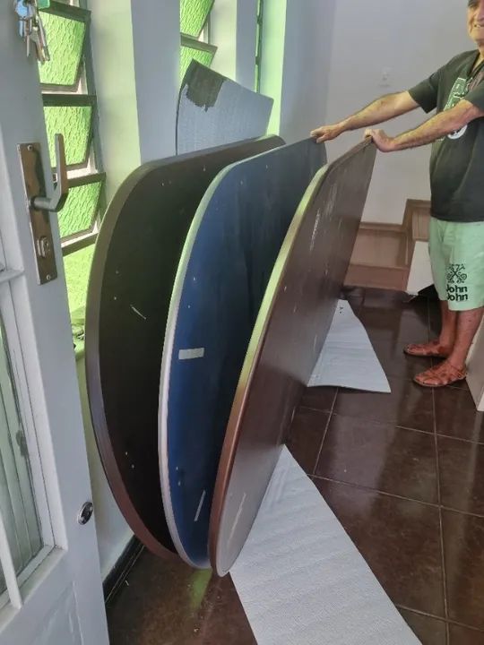 MESA DE REUNIÃO ESTILOSA, MADEIRA PURA 2,50 x 1,20 - Foto 5