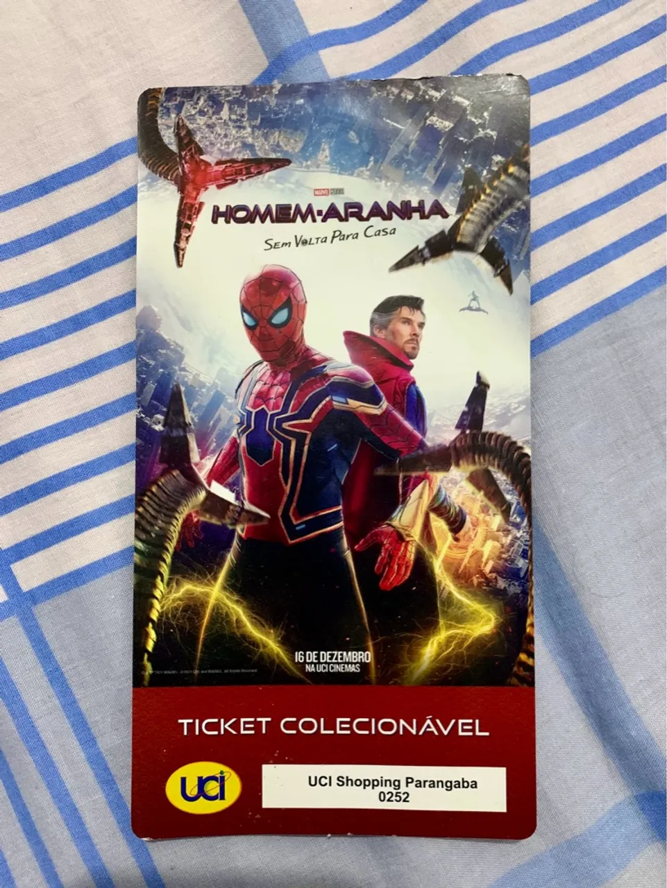 Ticket Colecionável Homem-Aranha: Sem Volta Para Casa