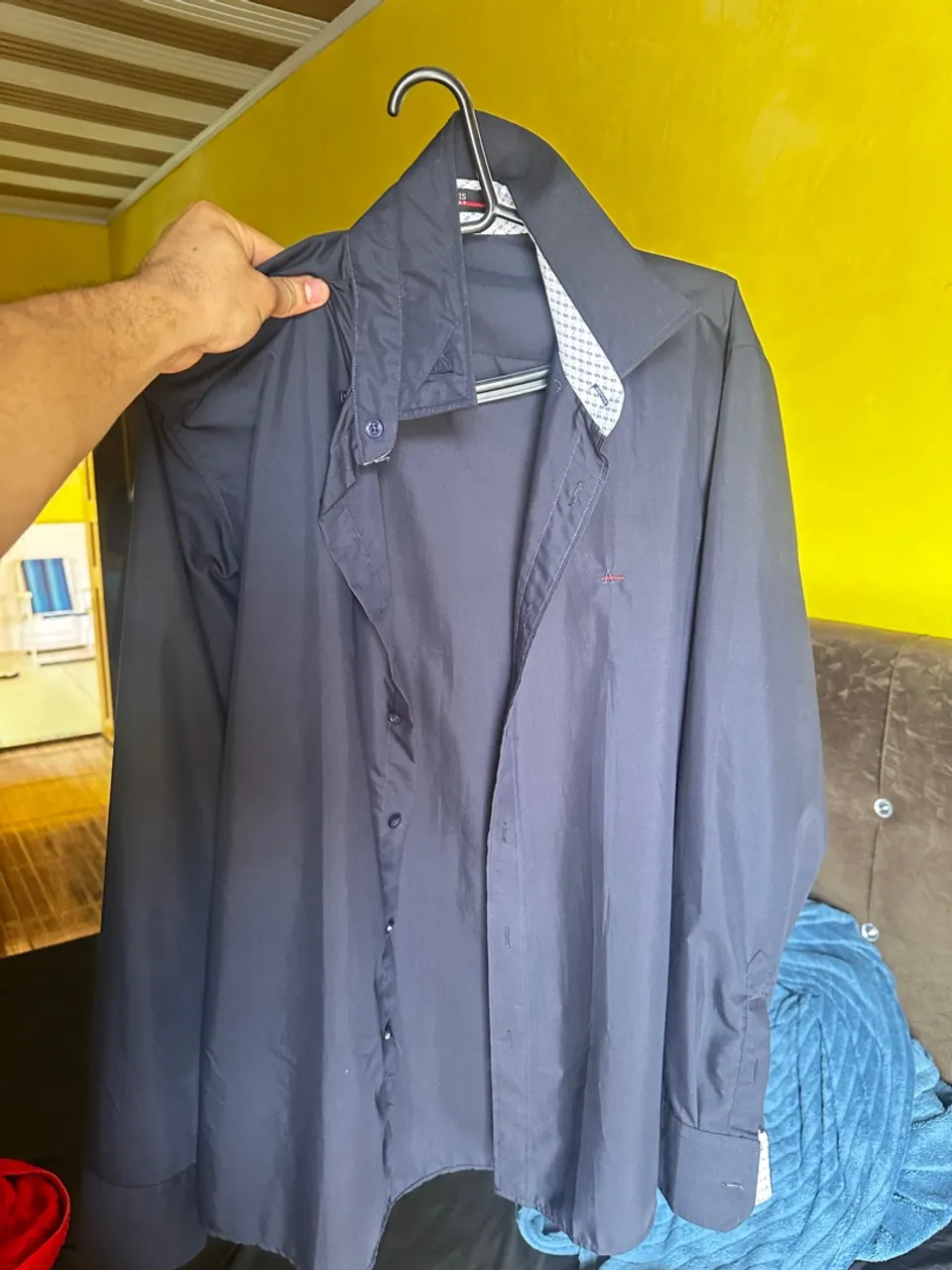 Camisa ARAMIS Social Azul Marinho