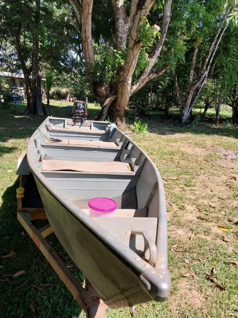 Kit barco pesca e lazer, barco alumínio Metalglass, 5,5 M, Motor Mercury Super 15/18. - Foto 4