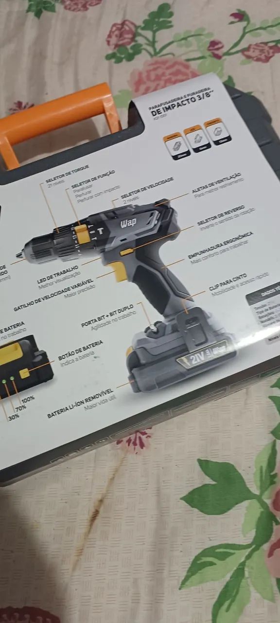Parafusadeira/Furadeira de Impacto 3/8" Wap
