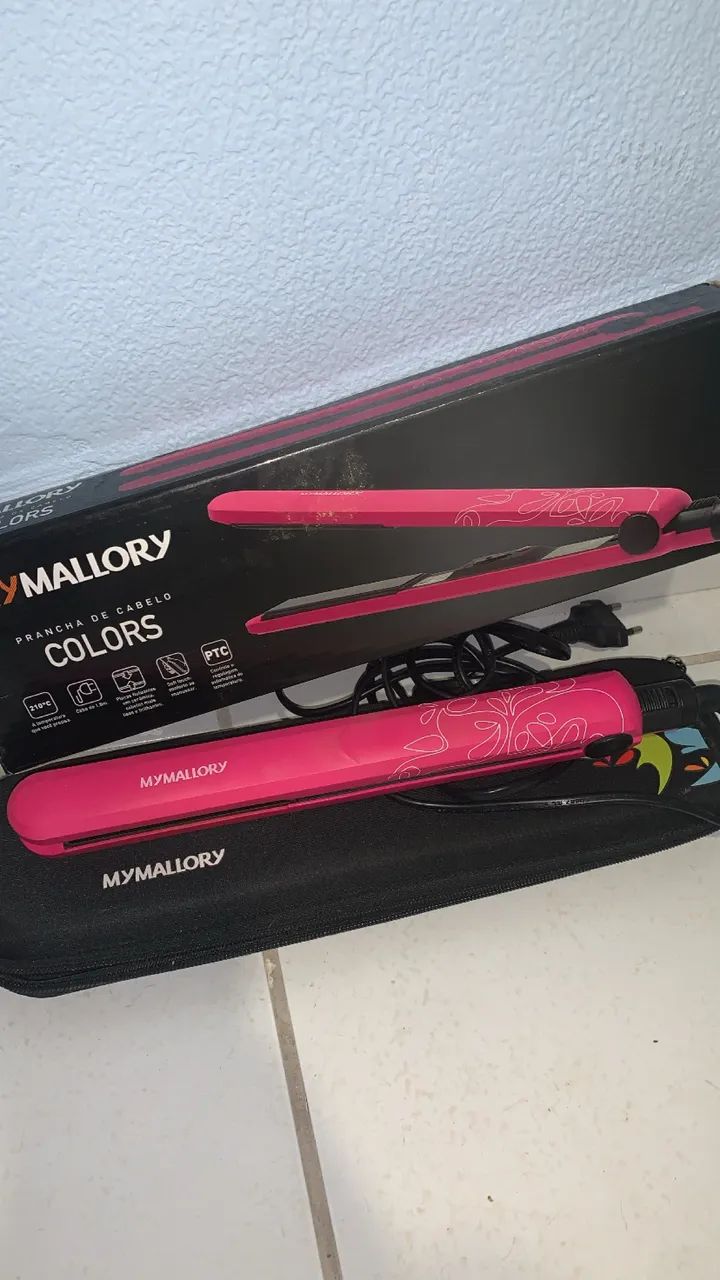 Prancha de cabelo Colors Mallory Rosa - Foto 2