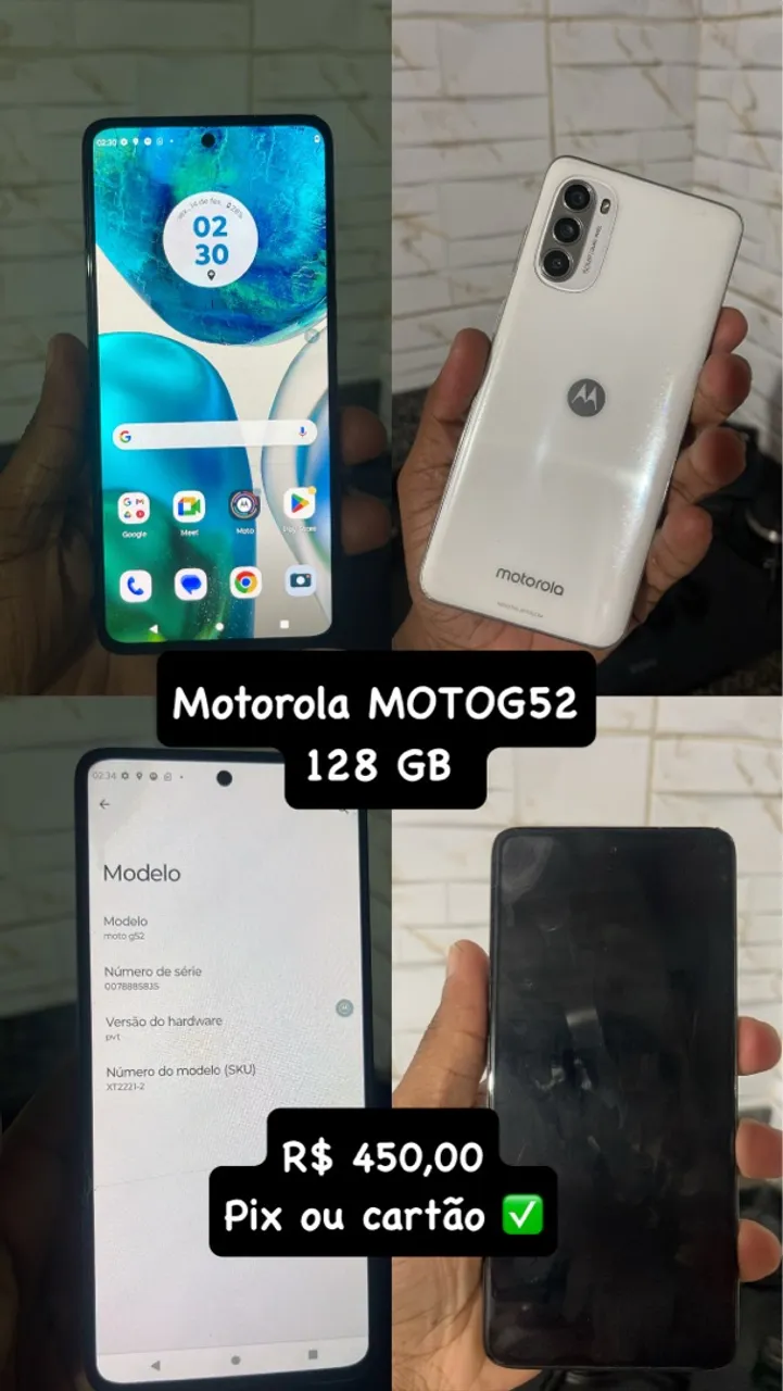 Moto g52 semi novo