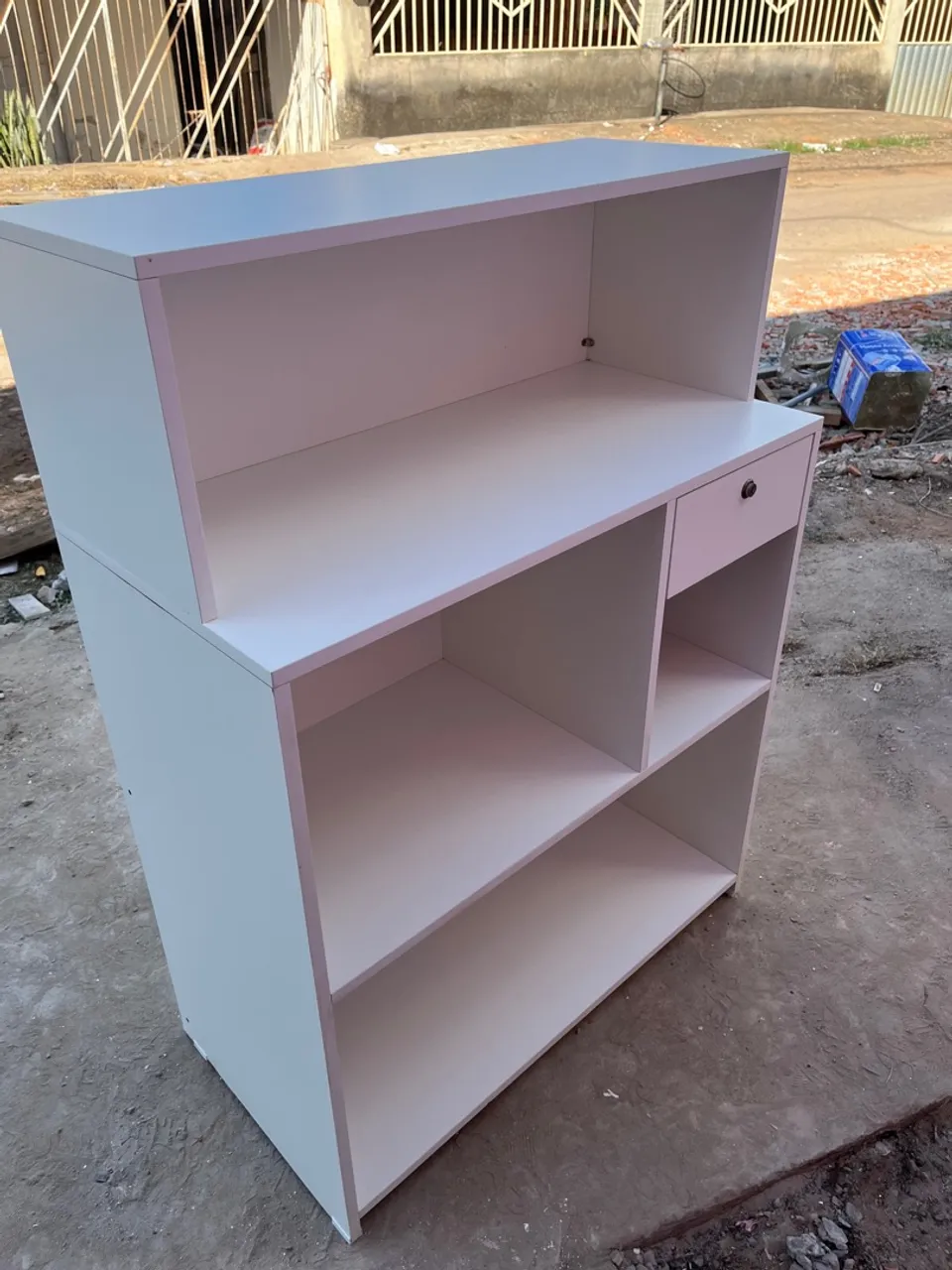 Balcão Organizador Branco com Gaveta