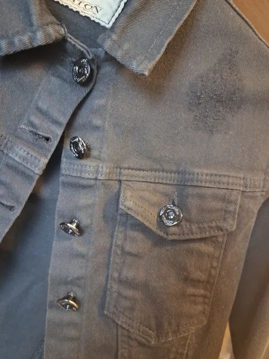 jaqueta jeans sarja preta 12 anos menina - Foto 3