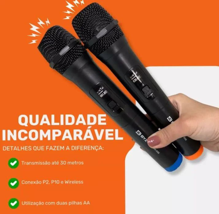 Microfone sem fio duplo - Foto 3