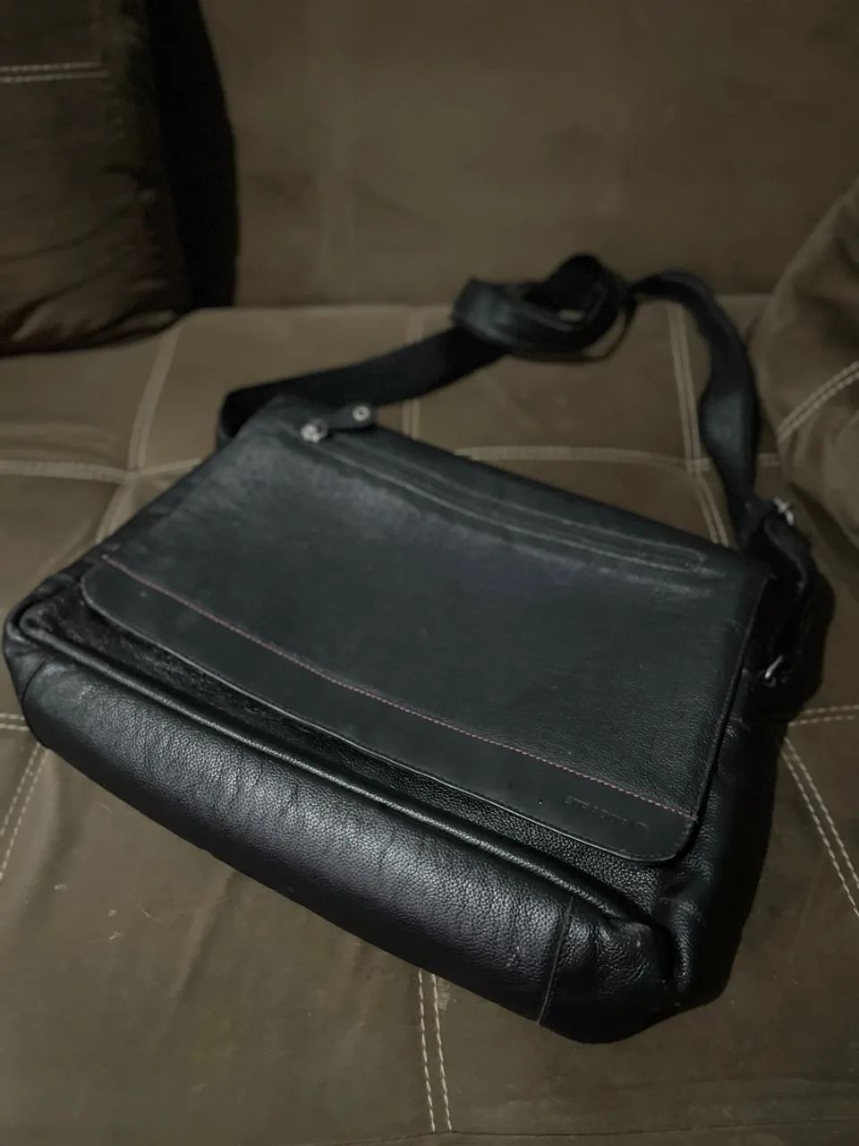 Bolsa pasta carteiro transversal masculina / Pasta para notebook e documentos - Foto 2