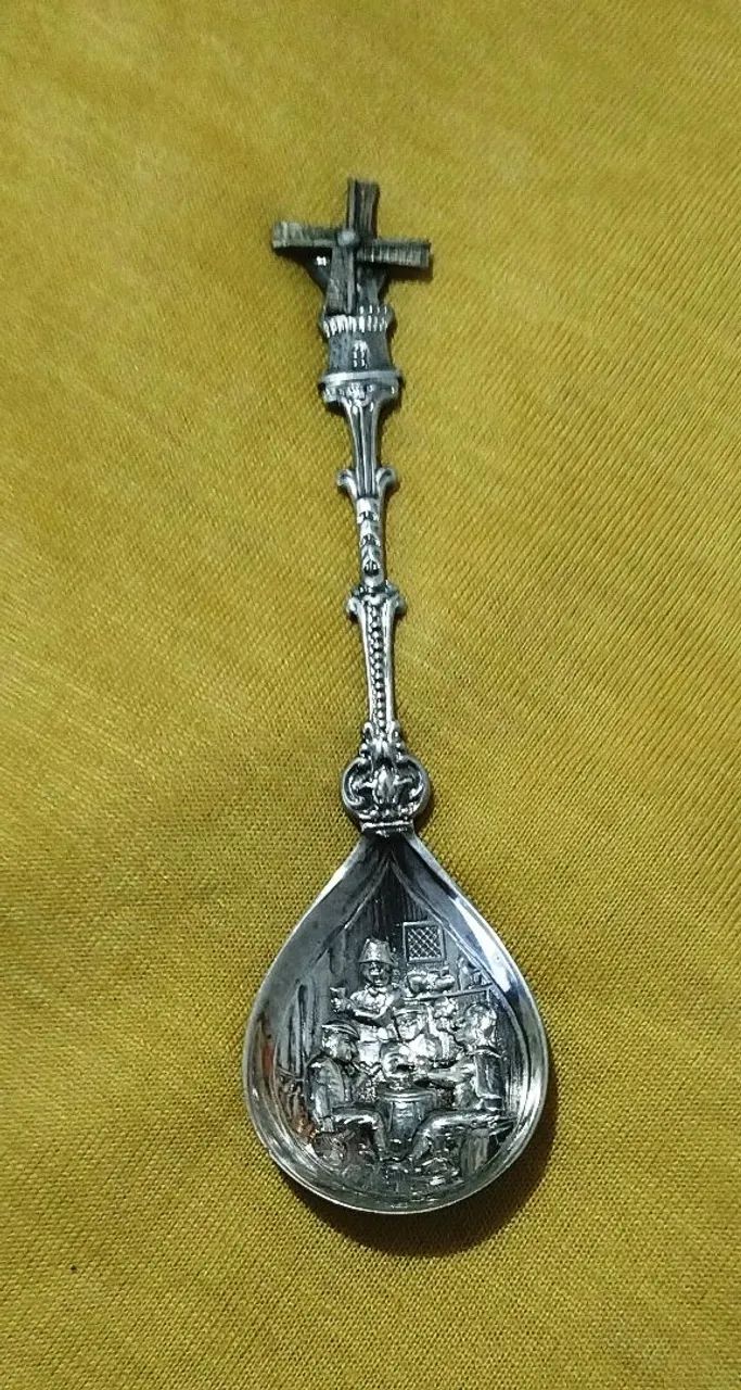 Colher de prata antiga - Foto 2