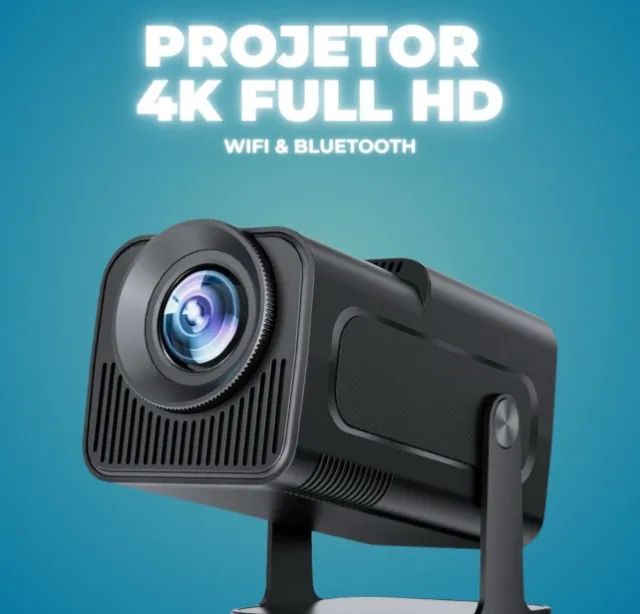 Projetor Android 13 HY320 com Entrada HDMI, Bluetooth e Wi-Fi