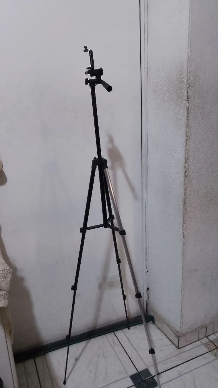 Tripé para Câmera/Celular nível a laser Ajustável até 1.40m