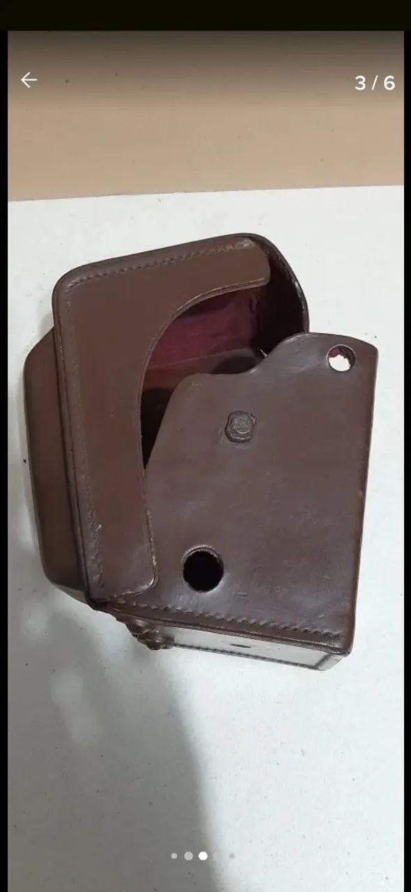 Capa couro para câmera fotográfica Flexaret VI - Foto 3