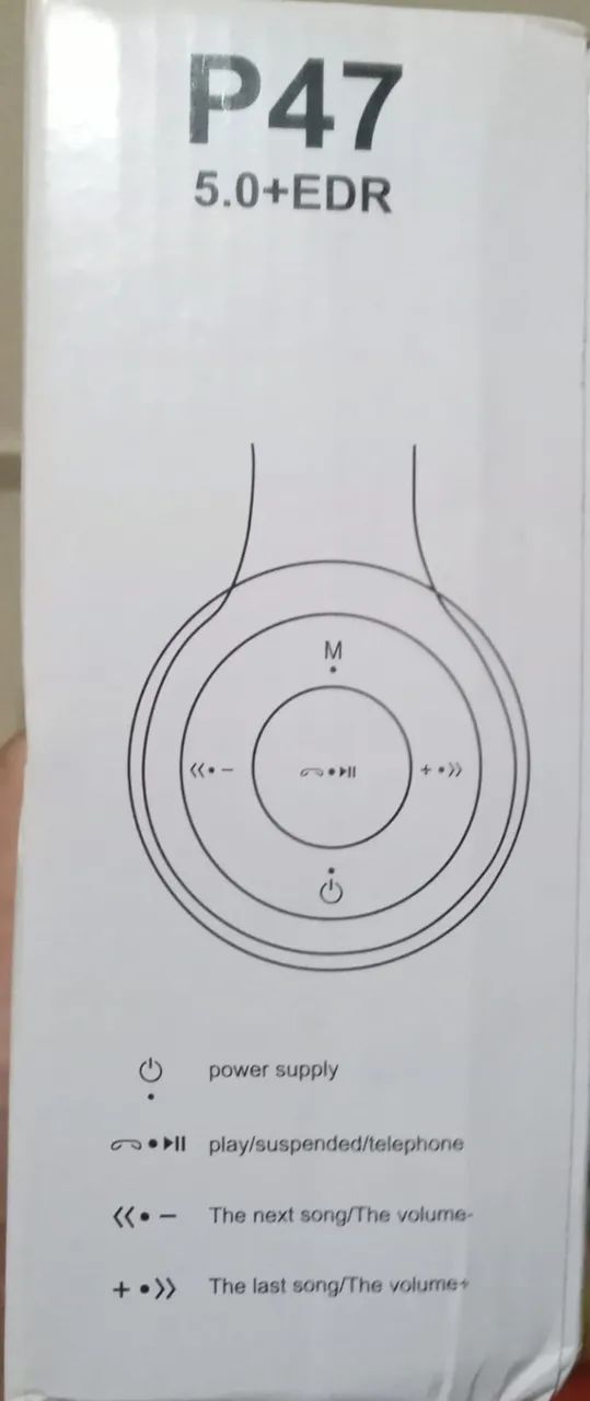 Fone de ouvido-Sem fio-Bluetooth-Stereo-P47-Headset, Som de qualidade Sem Fio, Série Dobrá