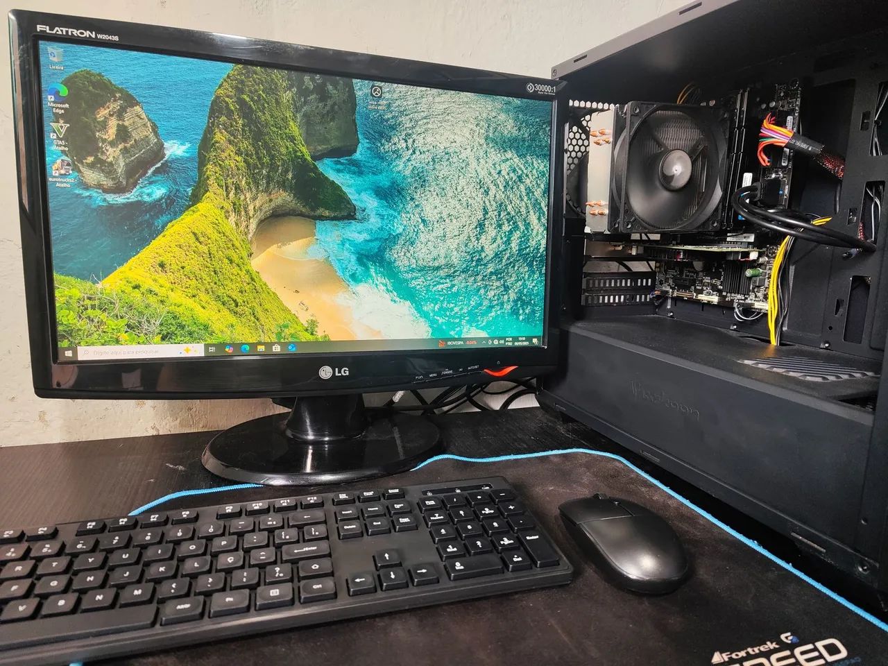 C Gamer I5 Aircooler 8GB SSD/HD HD7000 Led 20" Teclado/Mouse Sem Fio Troco - Foto 4