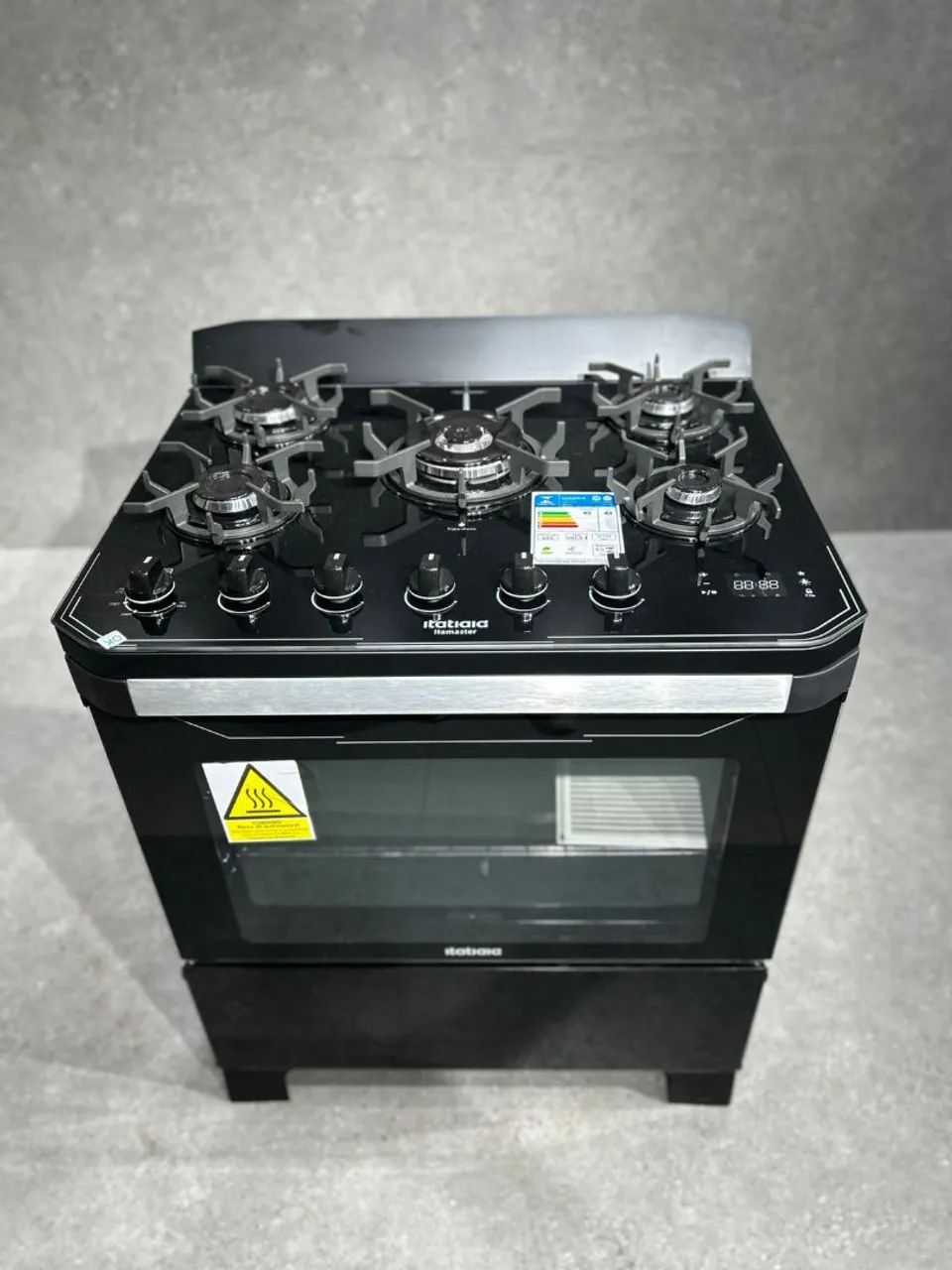 Fogão 5 bocas mesa de vidro 