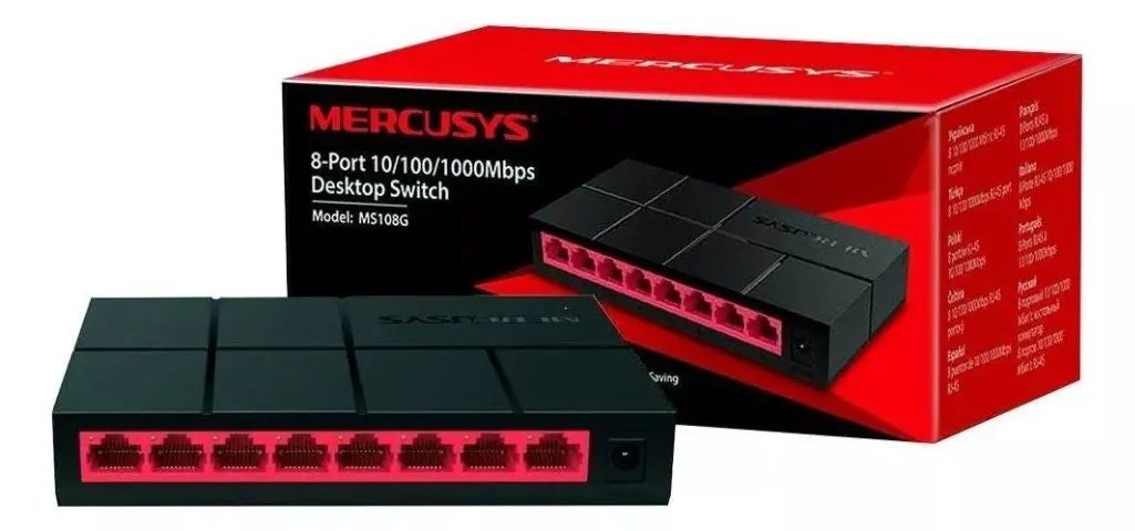 Switch Gigabit 8 Portas Mercusys MS108G -Expansão de Rede com Alta Velocidade Loja Coimbra - Foto 5