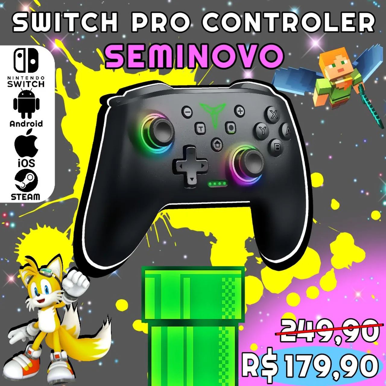 ULTRA GAMEPAD! - Data Frog Pro Controller   Switch/Android/iOS