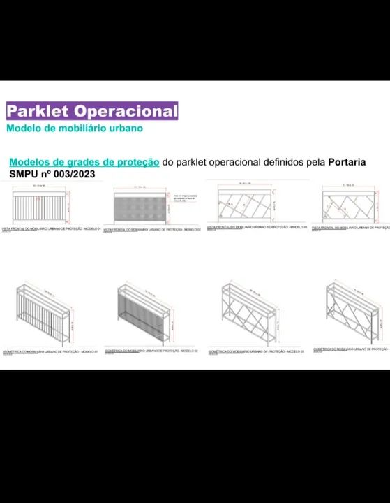 Grades de proteção - Parklet