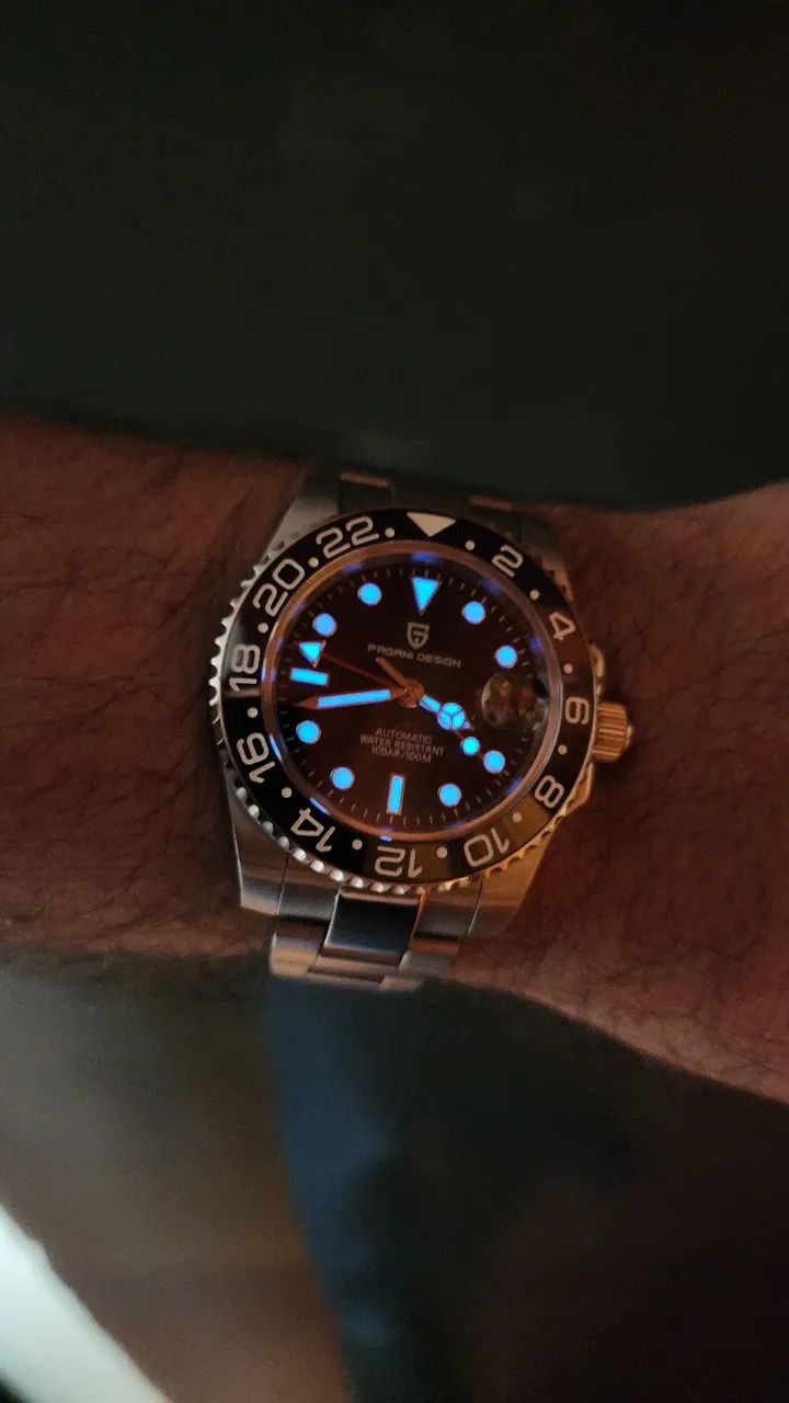 Relógio Pagani Design GMT preto (mod) - Foto 4