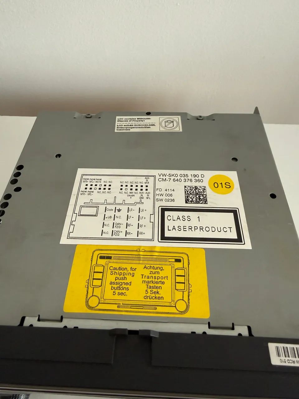 Mídia Original VW RCD 510 com CODE  - Foto 3