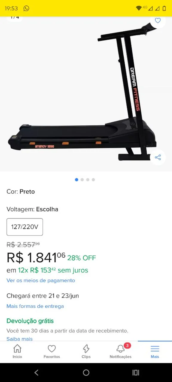 Esteira elétrica semi nova,com pouco uso