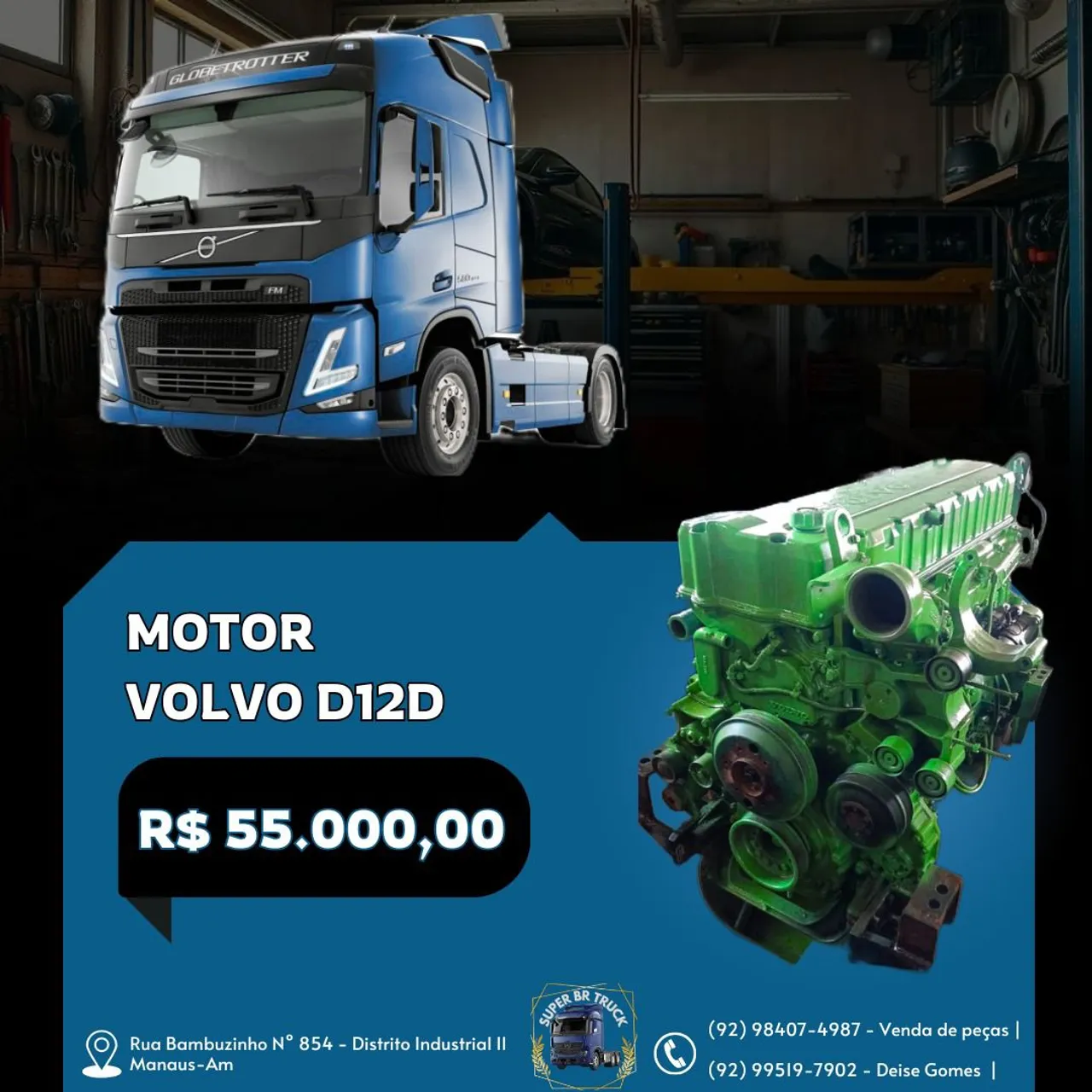 Motor Volvo D12D - Peça para Caminhão