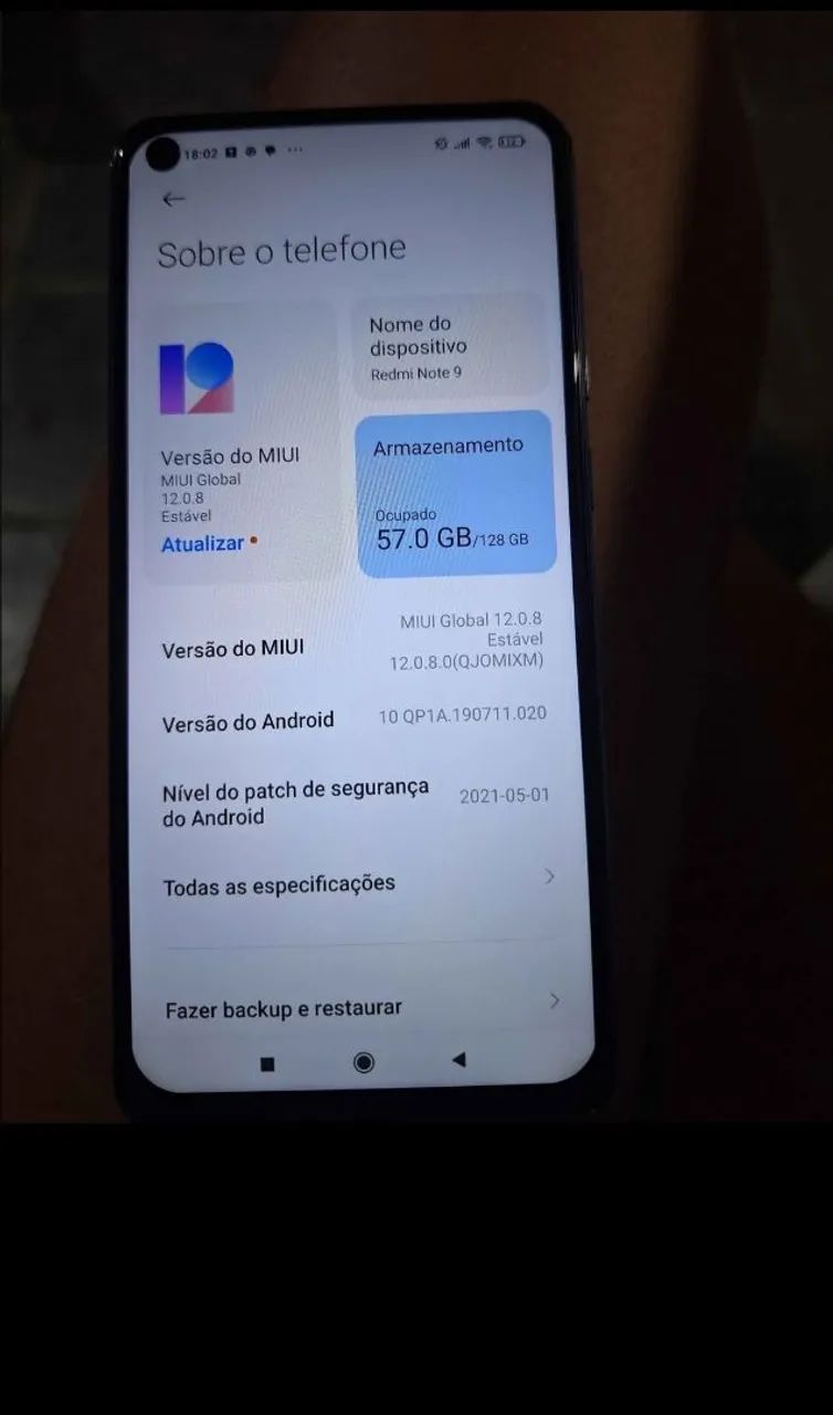 Redmi note 9 Pro, aparelho com 128GB de memória, 4 de Memória Ram, bateria 100% - Foto 2