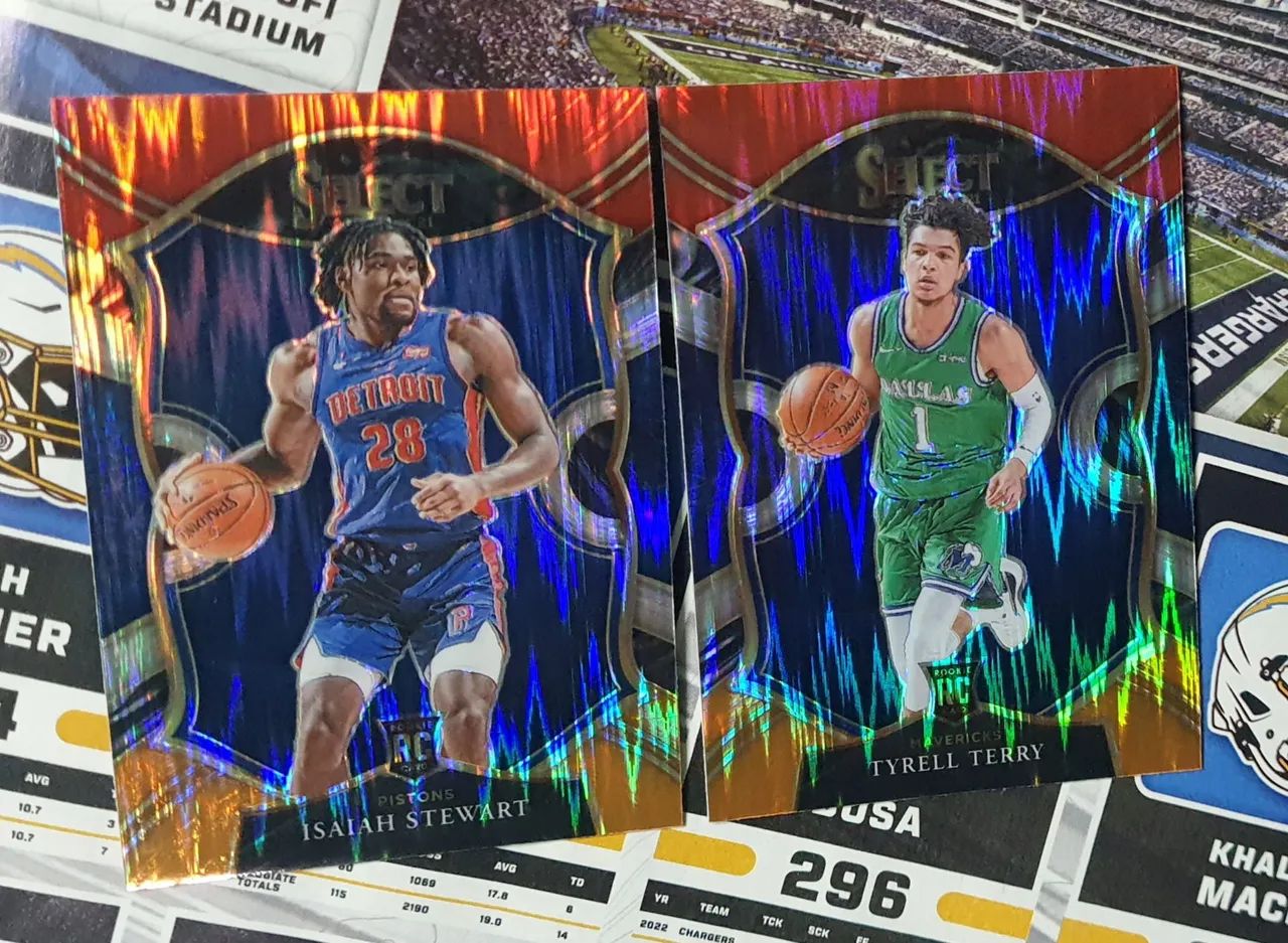 Cards Rookie Panini Select Isaiah Stewart e Tyrell Terry - Foto 4