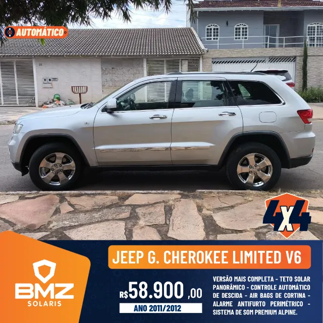 Jeep Grand Cherokee Limited 3.6 V6 11/12 - 4x4 Automático Gasolina - COMPLETÍSSIMO!